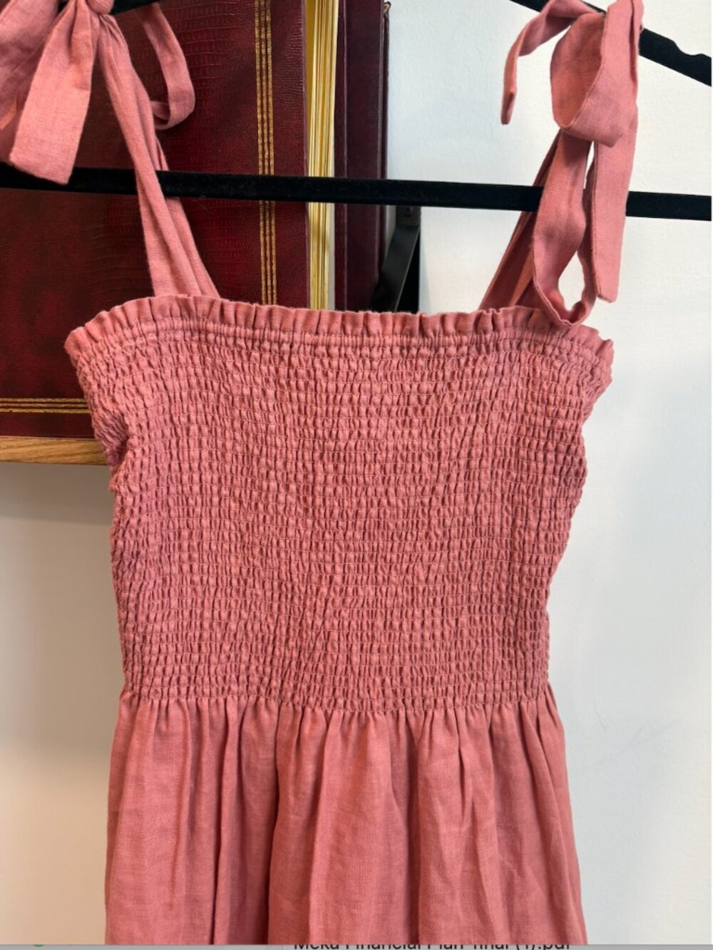 Aritzia Wilfred Golden Hour Linen Dress - PINK, XS